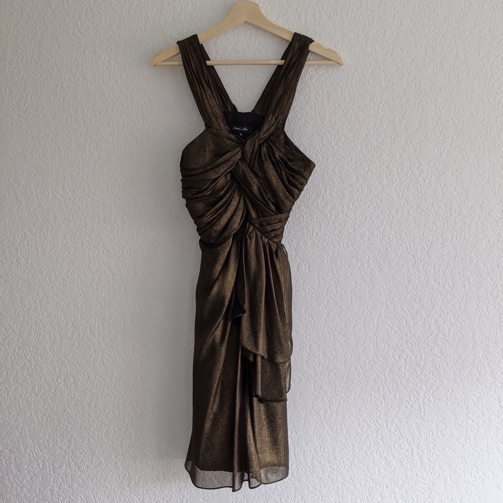 Gold cocktail dress